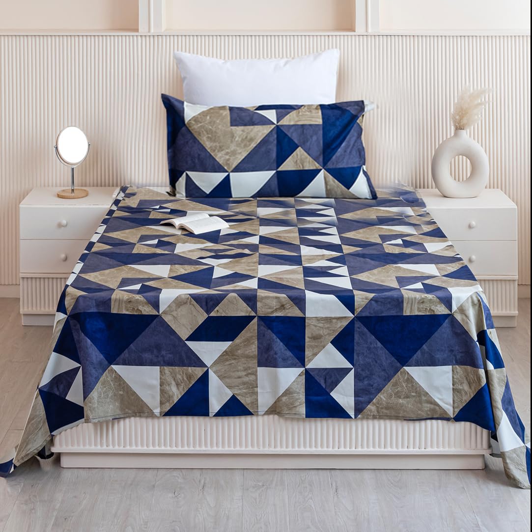 See full amazon price history chart for HOMEMONDE Geometric Printed 210 TC Flat Bedsheet with 1 Pillow Cover Premium Cotton Soft Single 60 x 90 Inches Bedsheet - Navy Blue & Green HOMEMONDE Geometric Printed 210 TC Flat Bedsheet with 1 Pillow Cover Premium Cotton Soft Single 60 x 90 Inches Bedsheet - Navy Blue & Green (B0CRHNP2J8) Amazon Price History, Amazon Price Tracker