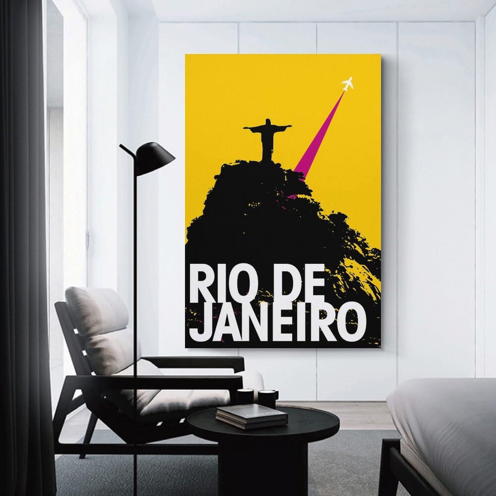 Junmoney Hanging Wall Art Rio De Janeiro Travel (3), 24x36inch(60x90cm), for Contemporary Homes, Apartments Or Offices, Stylish Wall Art for Fresh Spaces