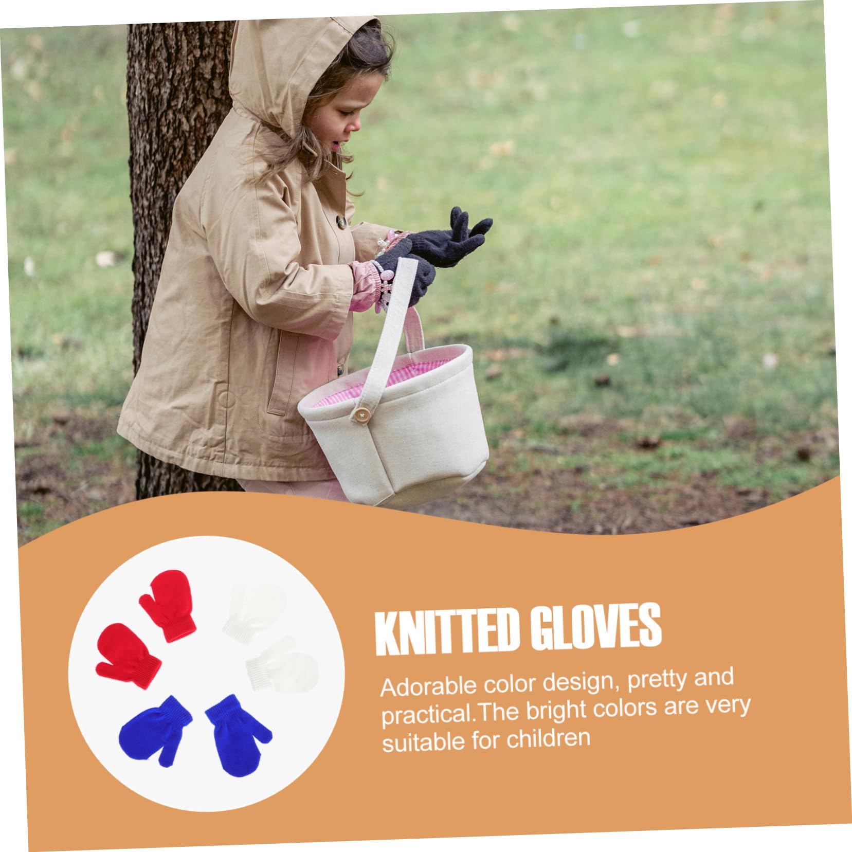 GALPADA Guantes Mitones Infantiles De Punto Tejer Guante Infantil Mitones De Bebé Recién Nacido Mitones Calientes Mitones De Invierno Para Bebés Hilo Acrílico