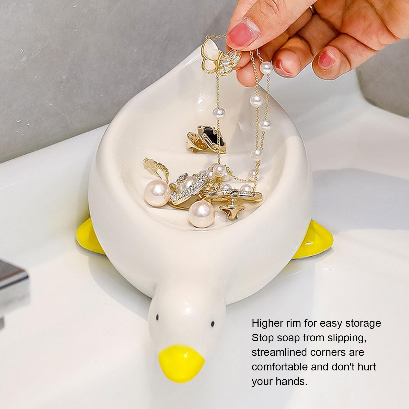 Amazon｜石鹸置き アヒルセラミック石鹸入れ 可愛い 浴室キッチン用