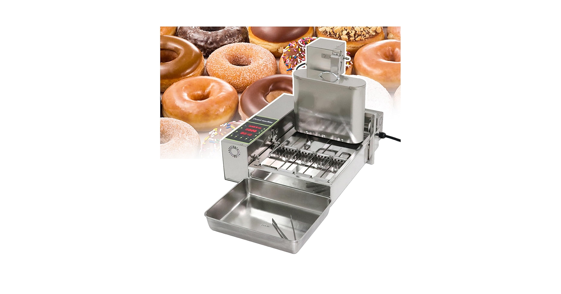 Amazon｜業務用デジタルドーナツフライヤー - 厚さ調節可能な自動