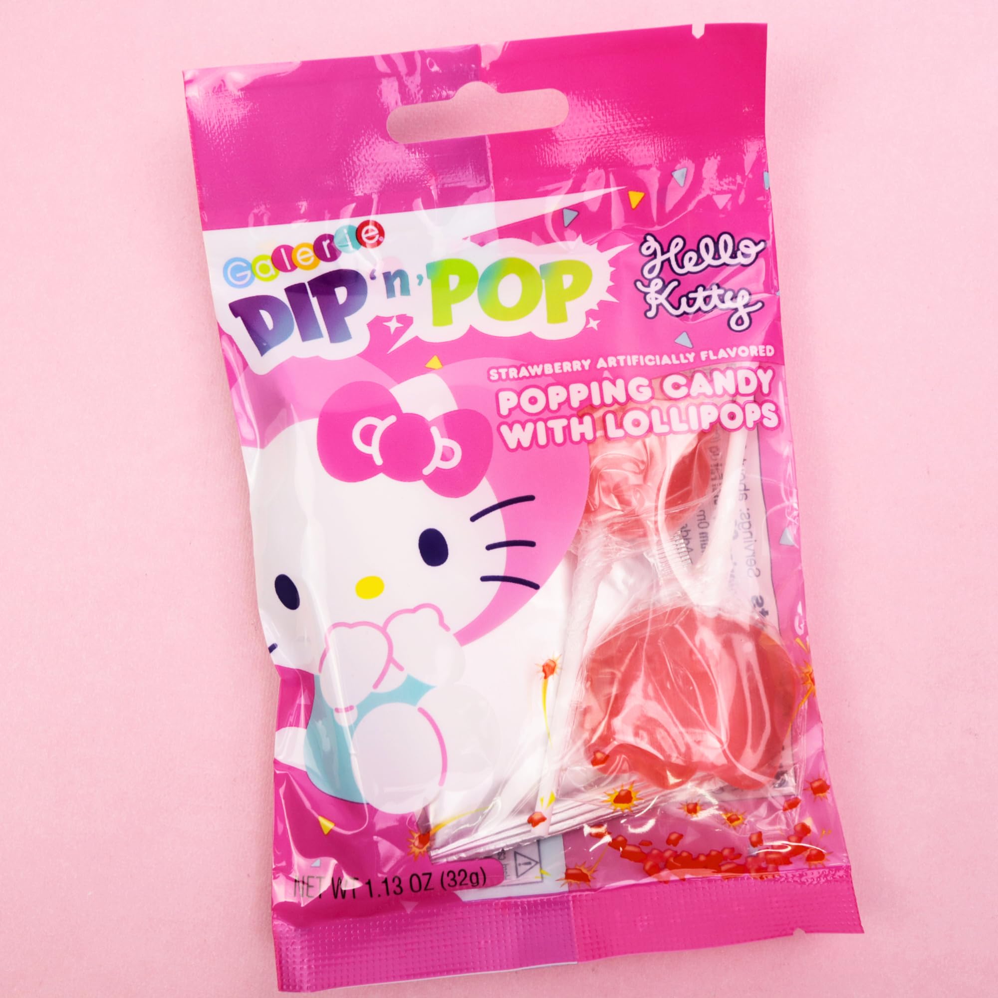 Amazon.com: Hello Kitty Lollipops with Popping Candies, Strawberry