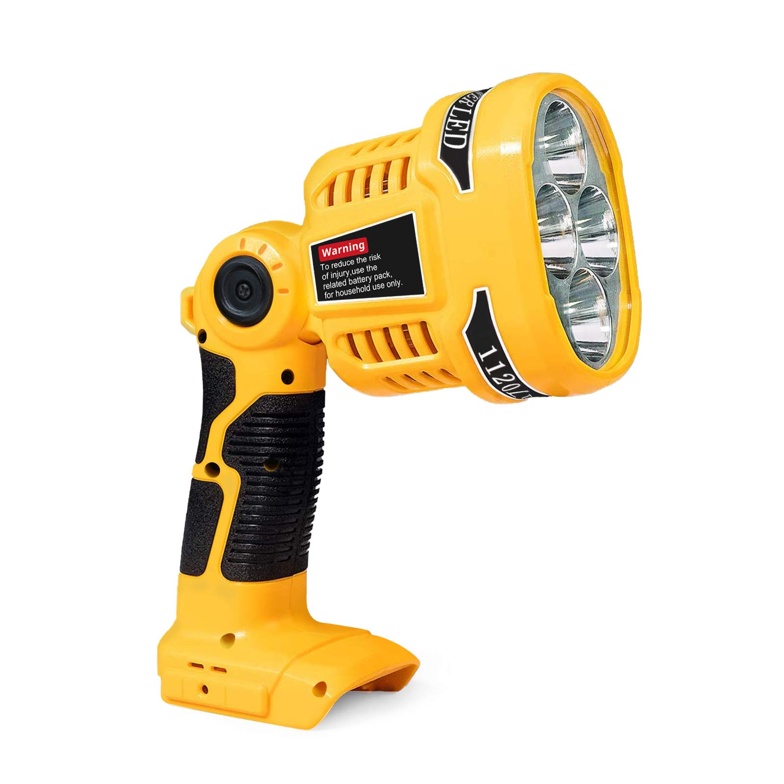 FLAGPOWER LED Work Light Compatible with Dewalt 14.4V 20V MAX Lithium Battery, 1120LM Jobsite Spotlight Flashlight with USB Port and Pivoting Head for Outdoor Indoor