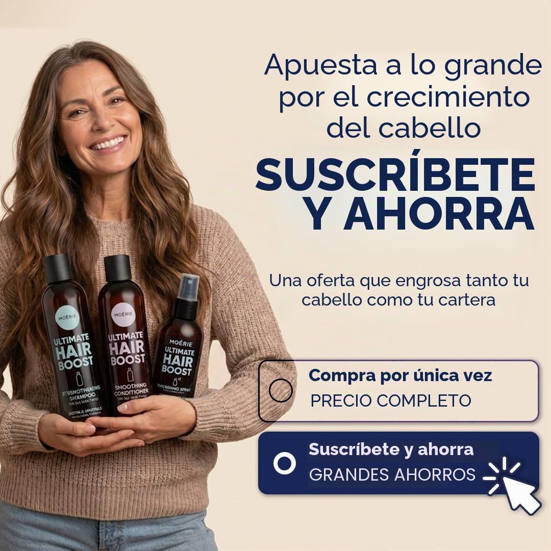 Moerie Mineral Shampoo y Condicionador con Hair Spray Mega Pack – El Set Último Hair Care para Cabello Largo, Fuerte y Voluminoso - Productos Vegetales – Sin Parabens ni Siliconas