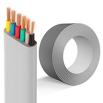 6C 1.0mm2 Flexible Lift Wire Elevator Flat Cable 99.9% Pure Copper Conductor, PVC Insulated, Flame Retardant, Durable Electrical Cable for Elevator, Door System