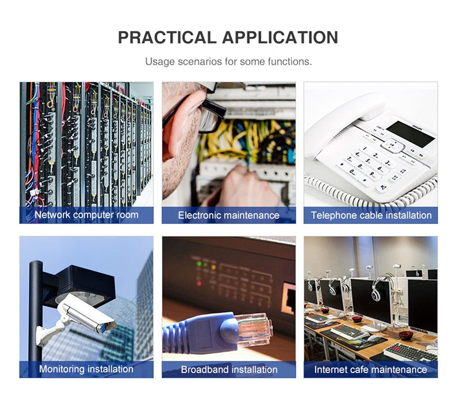 Detector de pared, Línea Finder Network Tester Forrado Alligator Clip Metal Audio Wire Localizador Network Tester