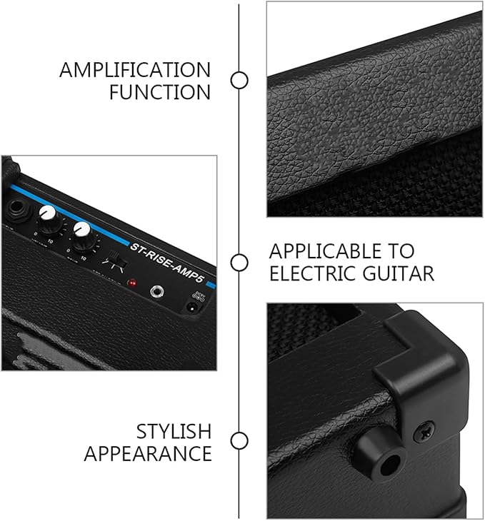 Amplificador de Guitarra Eléctrica BESPORTBLE Negro Portátil miniatura 8