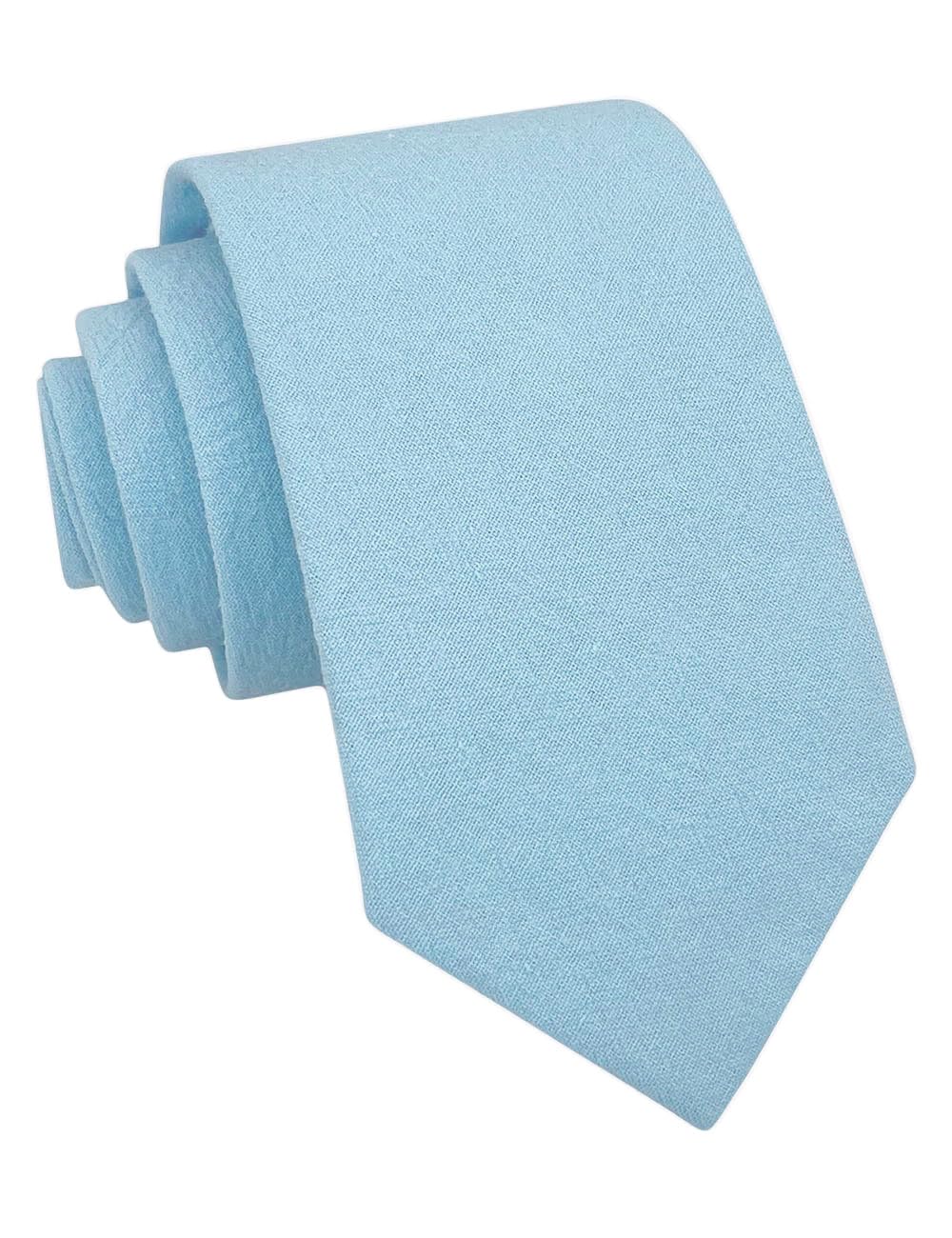Kebocis Mens Regular Cotton Necktie, Sky Blue #2