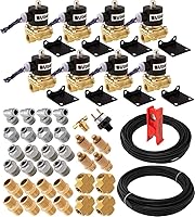 VixenAir VXK1204H 1/2" NPT High Flow Electric Air Valves Kit - 210 PSI Four Corners Suspension with Fittings & Hoses