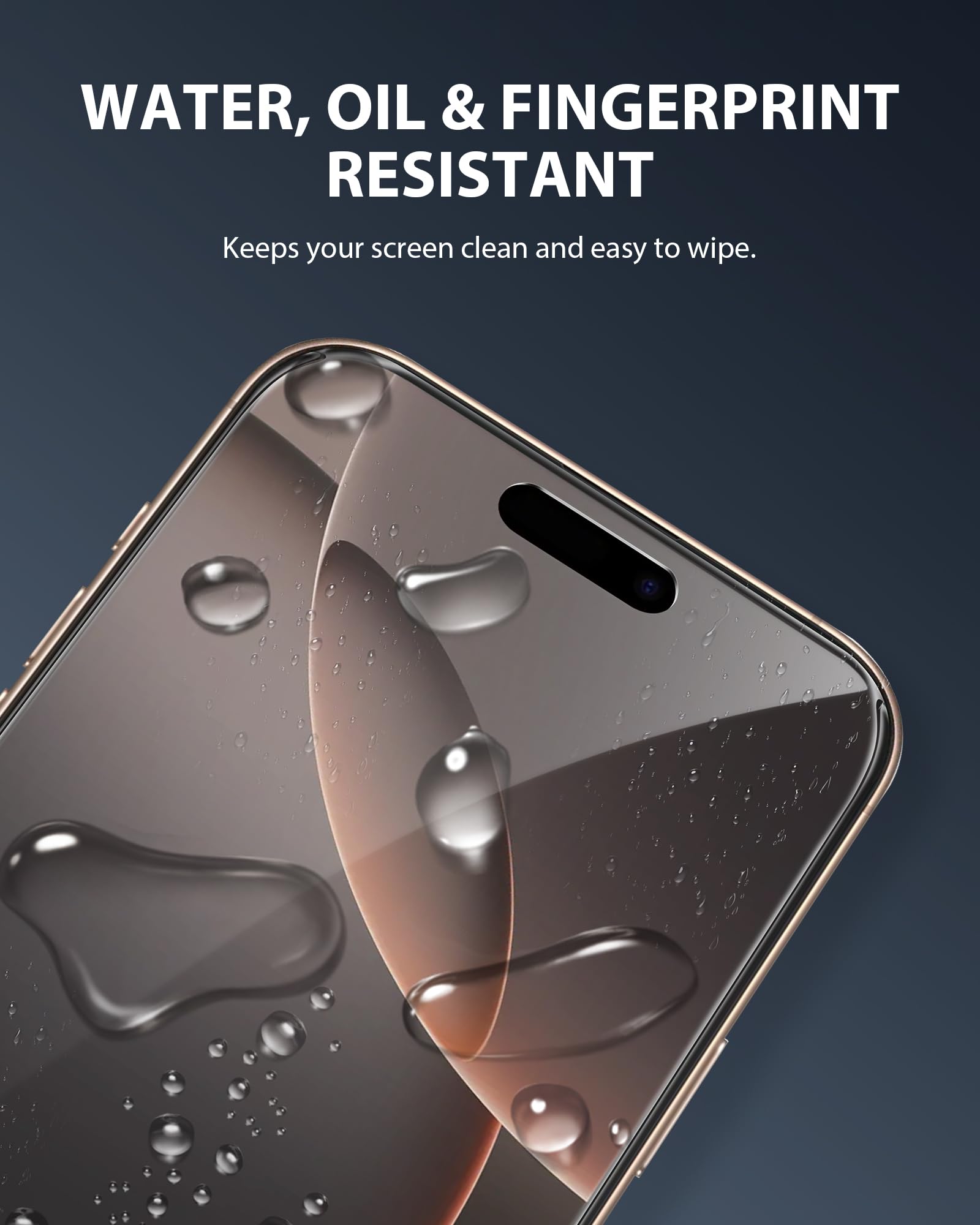 GIGIKISS Paquete de 2 protectores de pantalla mate para iPhone 16 Plus | Protector de pantalla de cristal templado antihuellas y antirreflejos, de 17 cm, fácil instalación