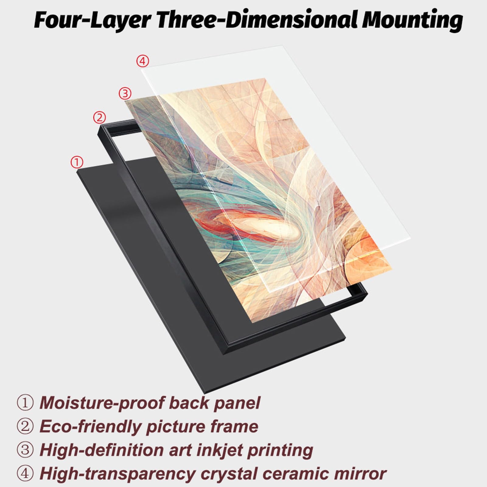 Tapa Decorativa Grande Para Cuadro De Interruptores, 40x80, 60x120, 70x140, 80x160 Cm, Oculta La Pintura Para Caja De Contador Eléctrico, Para Entrada Y Sala De Estar(Black4,60x120cm/23.6"x47.2")