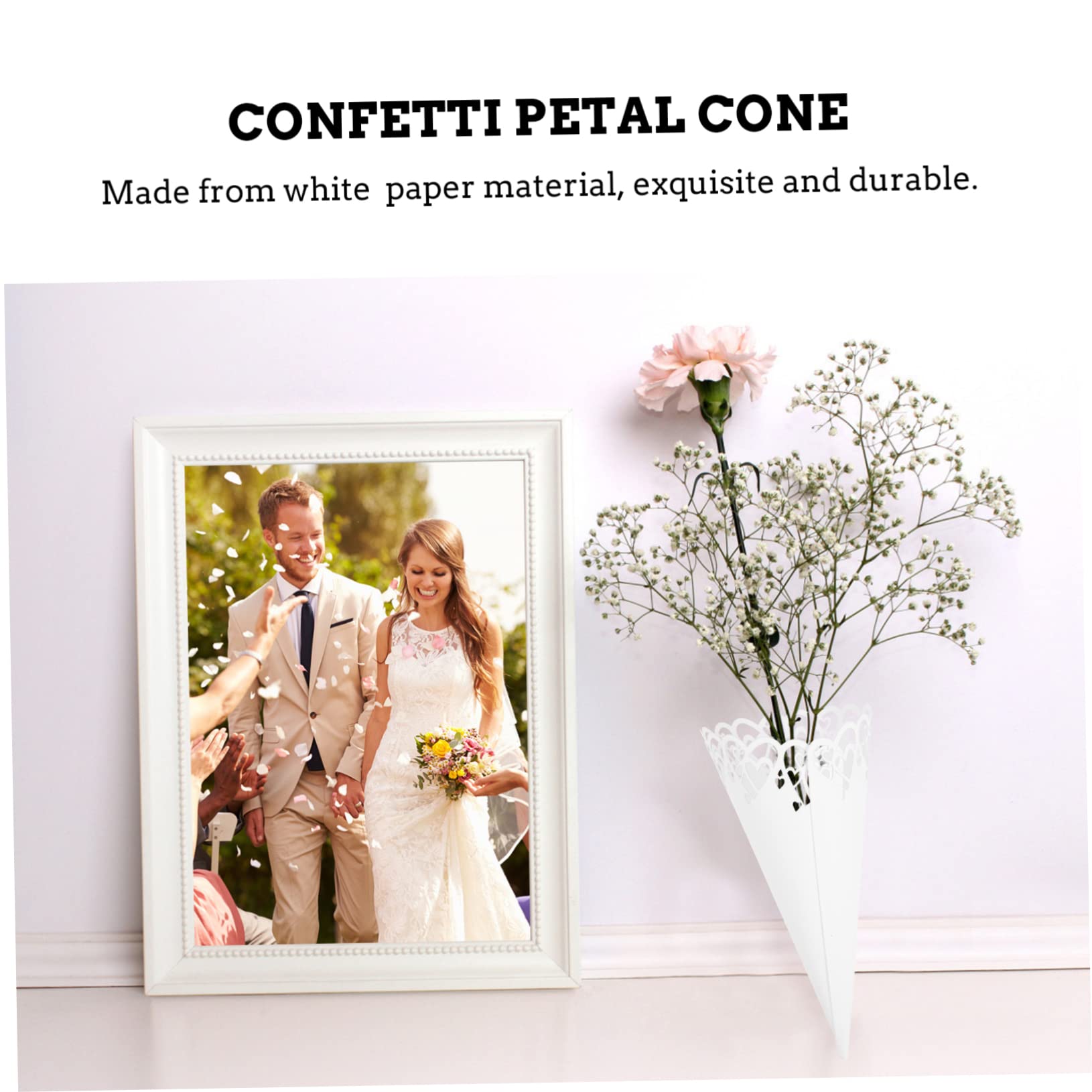 SHINEOFI 100stücke Hochzeitskonfetti Papier Mit Herz-lace Design Für Hochzeiten Babypartys Und Feiern Füllung Mit Blütenblättern Oder Konfetti