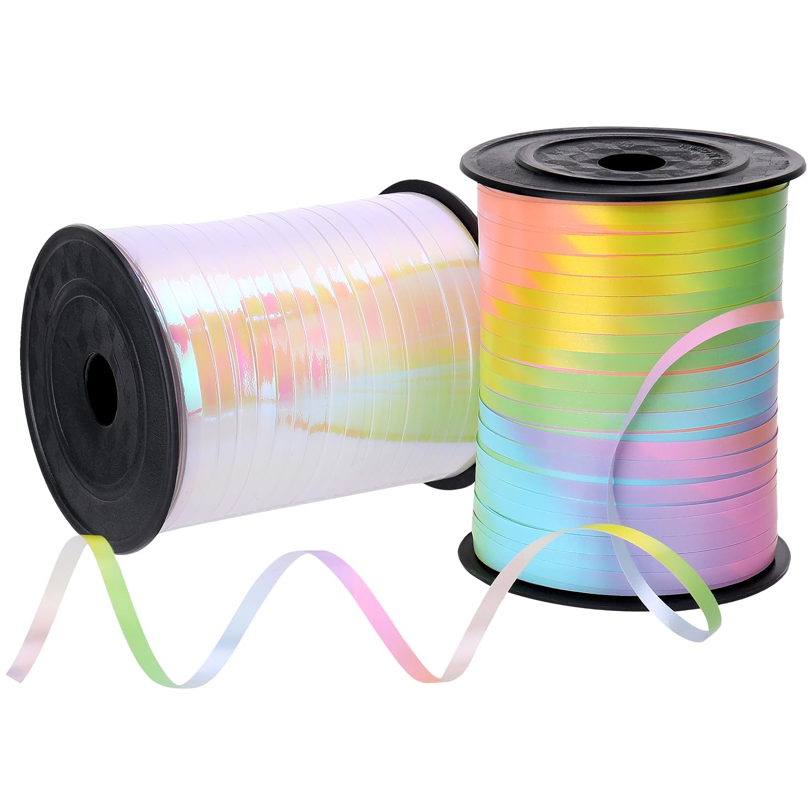 1000 Yards Curling Ribbon 5mm for Balloons,2 Rolls Crimped Balloon Ribbons