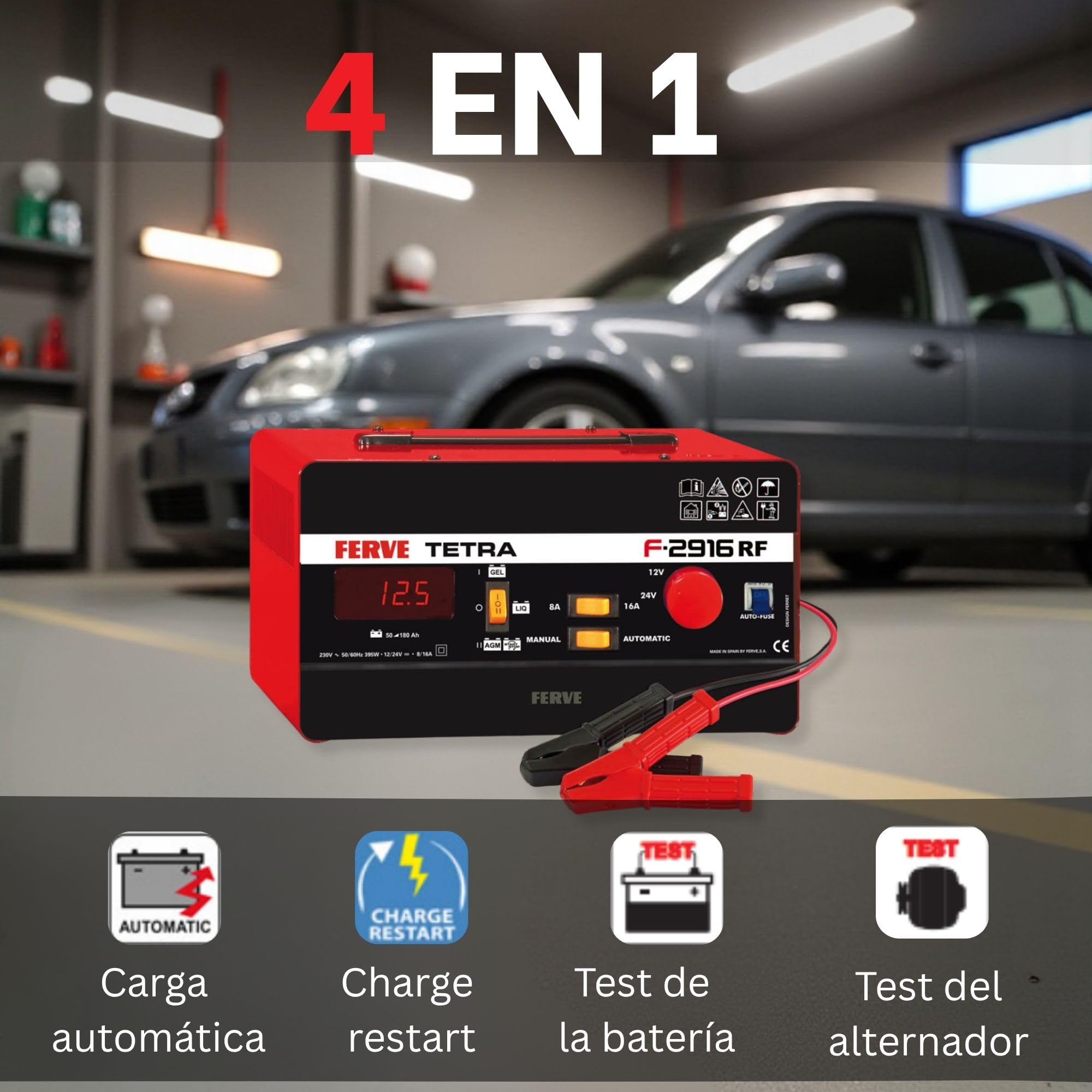 FERVE f-2916 Tetra RF Caricabatterie 12 – 24 V 8 – 16 A