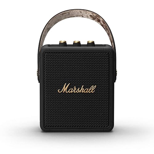 Marshall Stockwell II Altavoz Bluetooth Portátil, Negro y Latón