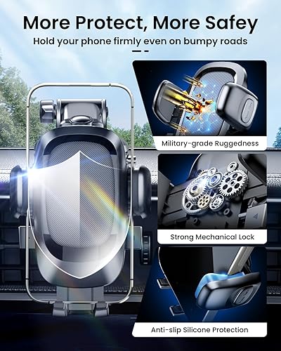 Miniatura 5 de REEVAA Soporte de teléfono de coche para iPhone 17 Pro Max Air Ultra estable y súper resistente Soporte de teléfono celular salpicadero parabrisas