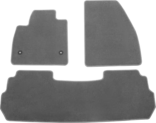 IKON MOTORSPRTS - Alfombrillas compatibles con Cadillac XT5 2017-2024, protector de forro de nailon grisgris personalizado para automóvil, 1 2 fila,