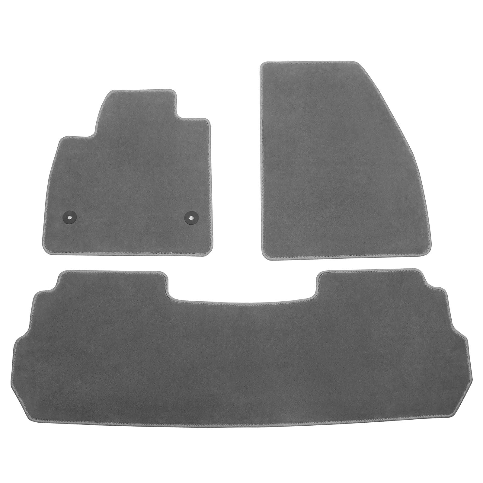 IKON MOTORSPRTS, Floor Mats Compatible with 2017-2024 Cadillac XT5, Car Custom Nylon Gray/Grey Carpets Liner Guard Protector 1st 2nd Row Front Rear