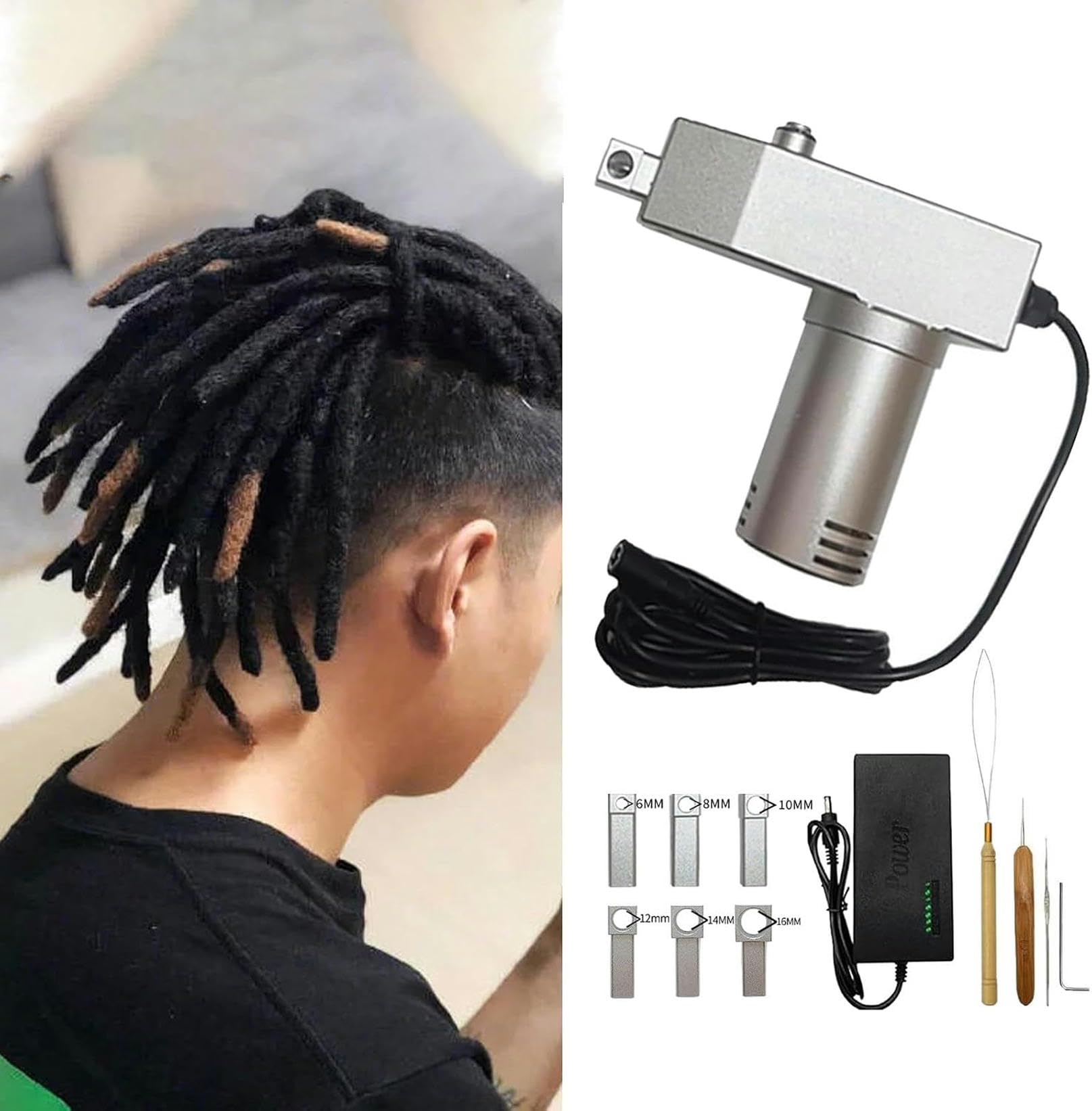 Machine dreadlocks électrique portable et outil tresses au crochet cheveux