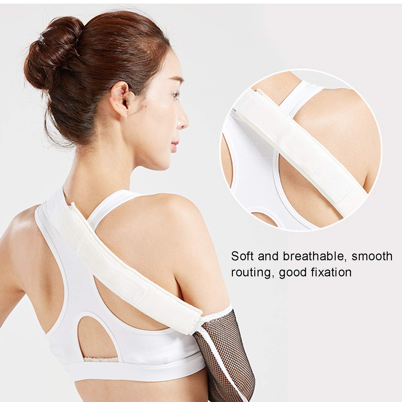 Cabestrillo de malla transpirable, cabestrillo para brazo, inmovilizador de hombro, manguito rotador, inmovilizador ajustable para ducha, estabilizador para lesiones en el hombro, disponible