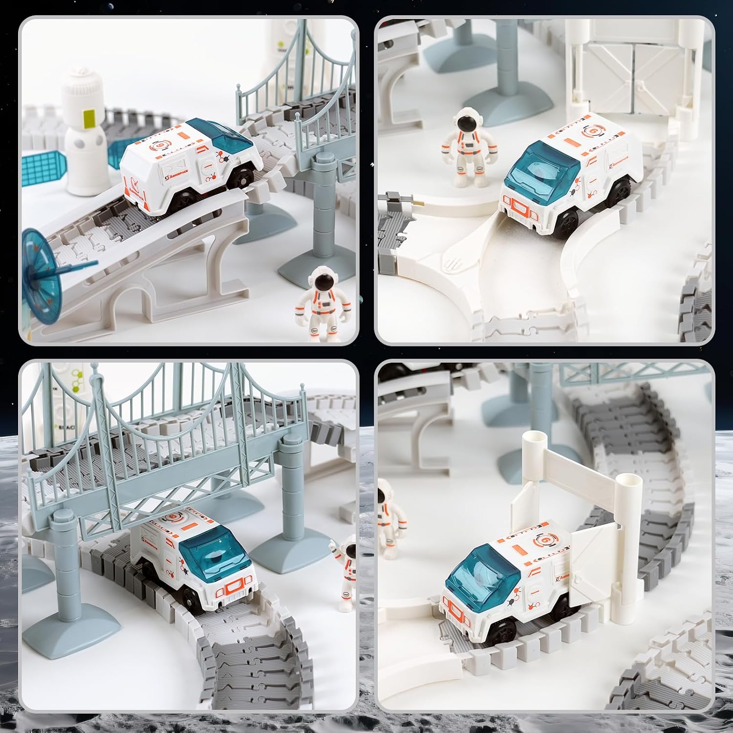 BEMITON Race Track Toy for Kids - Best Birthday Gift for 3 4 5 6 7 Year Old Boys, 290+ PCS DIY Flexible Track Playset, Creative Building Toys