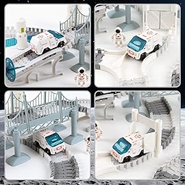 BEMITON Race Track Toy for Kids - Best Birthday Gift for 3 4 5 6 7 Year Old Boys, 290+ PCS DIY Flexible Track Playset, Creative Building Toys