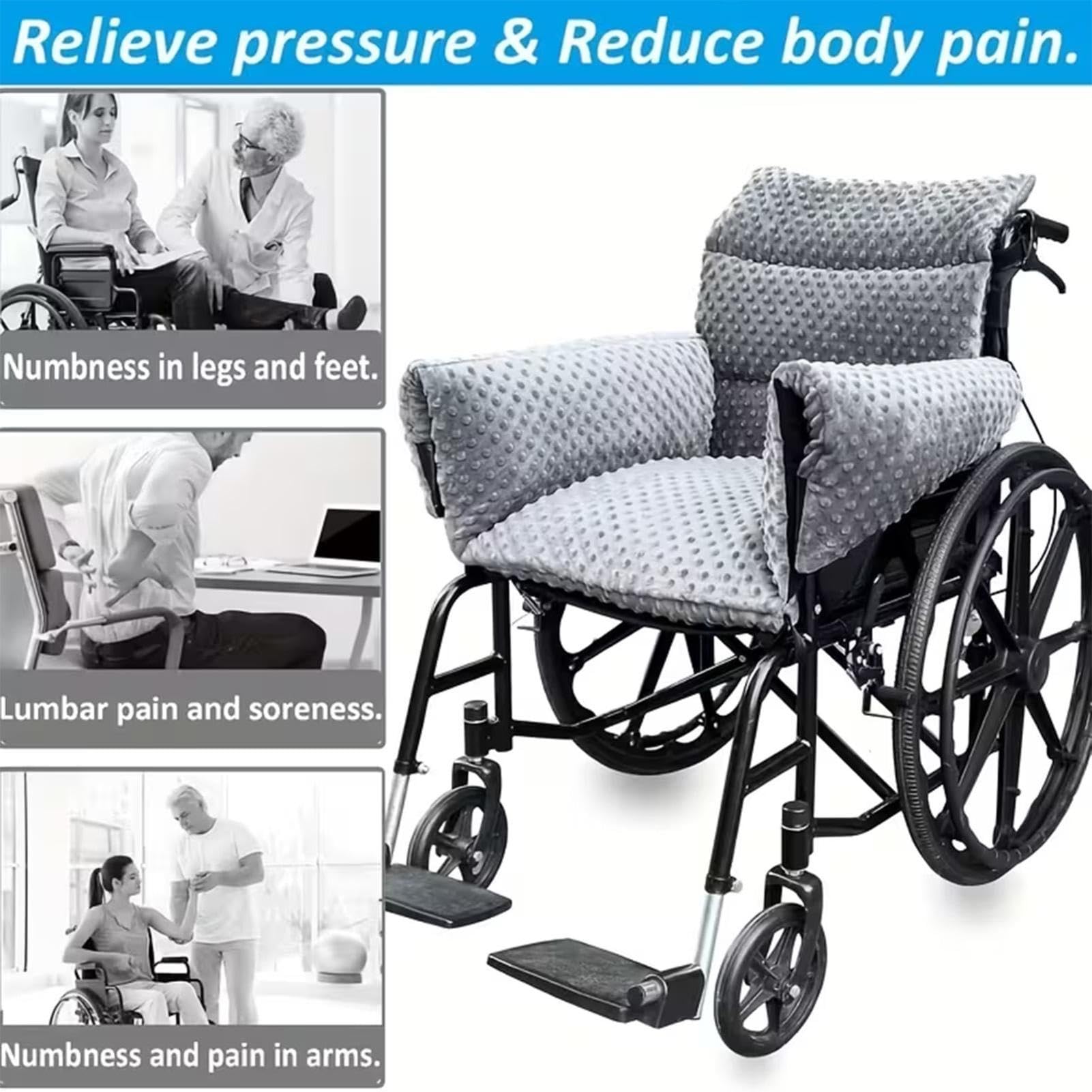 Cojín para asiento de silla de ruedas, soporte de alivio de columna