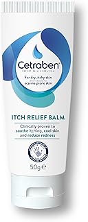 Cetraben Itch Relief Balm, For Dry, Itchy, Sensitive and Eczema-Prone Skin, Clinically Proven to Soothe Itching, Cool Skin, and Reduce Redness. Relieves Flare-Up Patches, Fragrance Free, 1 x 50 ml