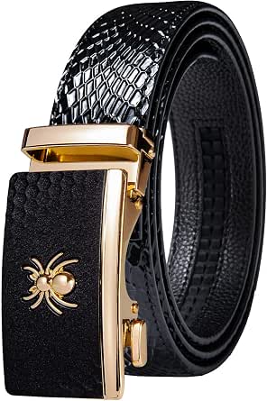 DIANKUZHAN Men's White Leather Ratchet Belt – Adjustable, Fits Up To 47 Inches, Removable Buckle - View #7