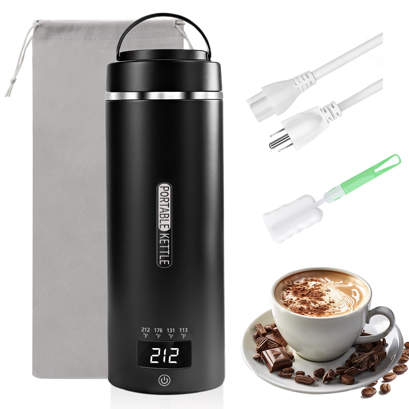 Travel Mini Electric Tea Kettle Small,304 Stainless Steel