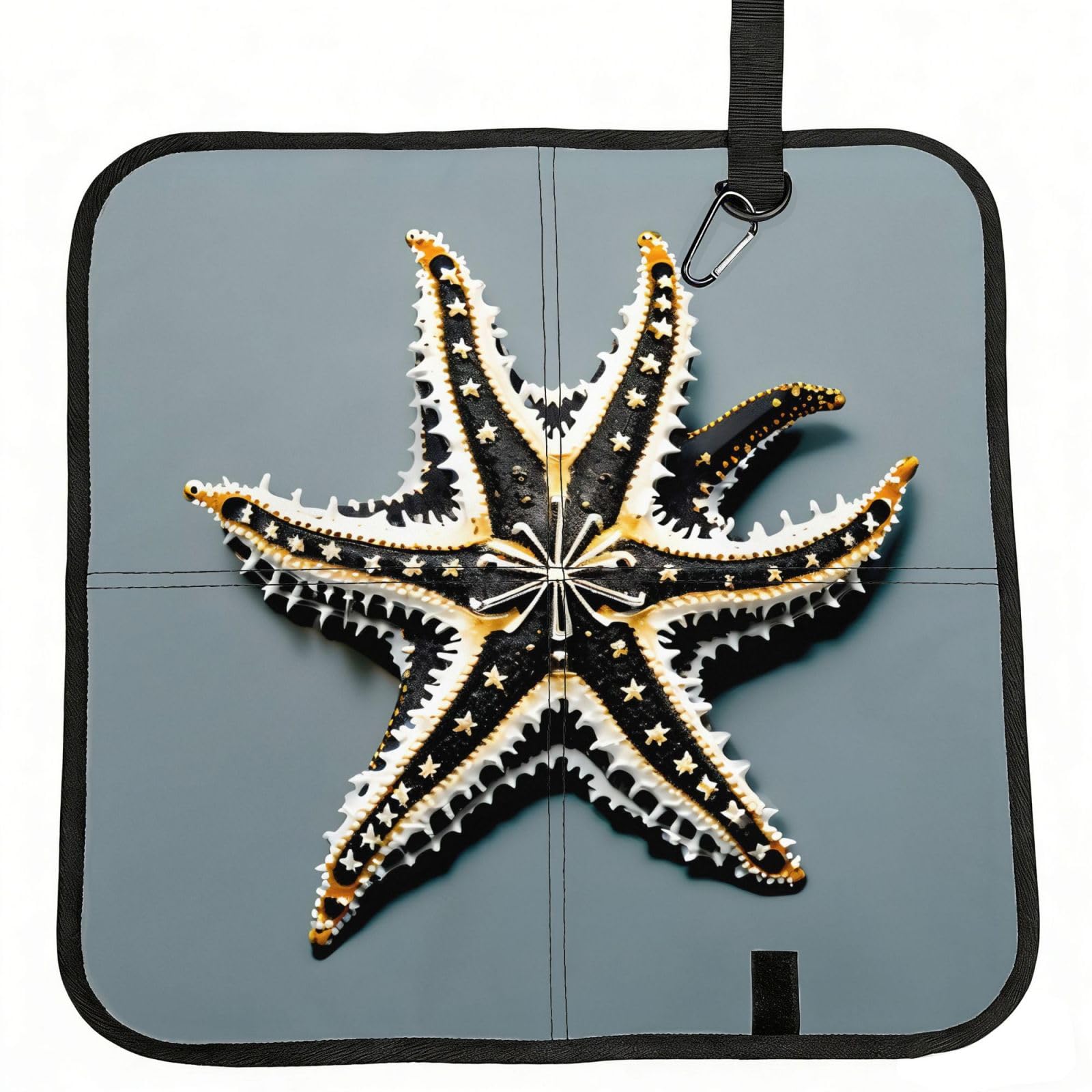 YGLHBDPBF Cute Starfishes Print Camping seat cushion,Foldable Sitting Pads,Save Backpack Space for Hiking
