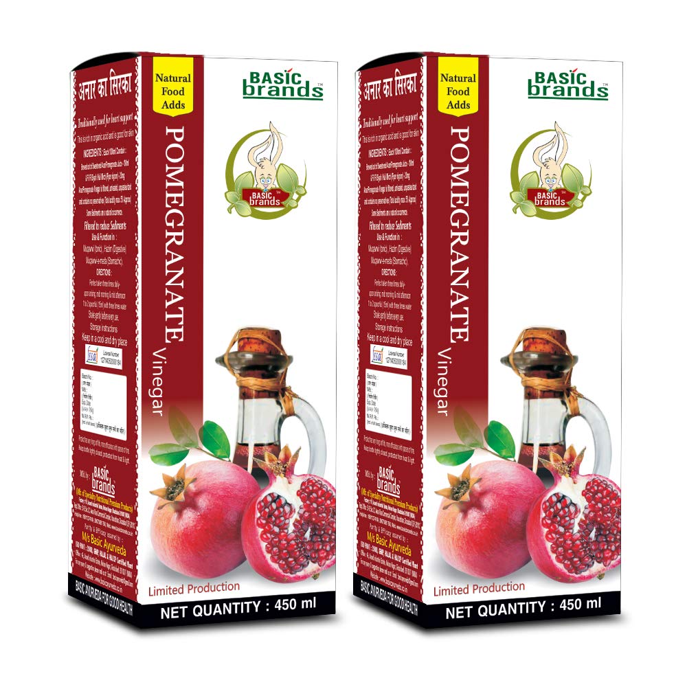 BASIC AYURVEDA Pomegranate (Anar) Vinegar 450ml Pack Of 2 | (B08KH8MRPJ) Amazon Price History, Amazon Price Tracker