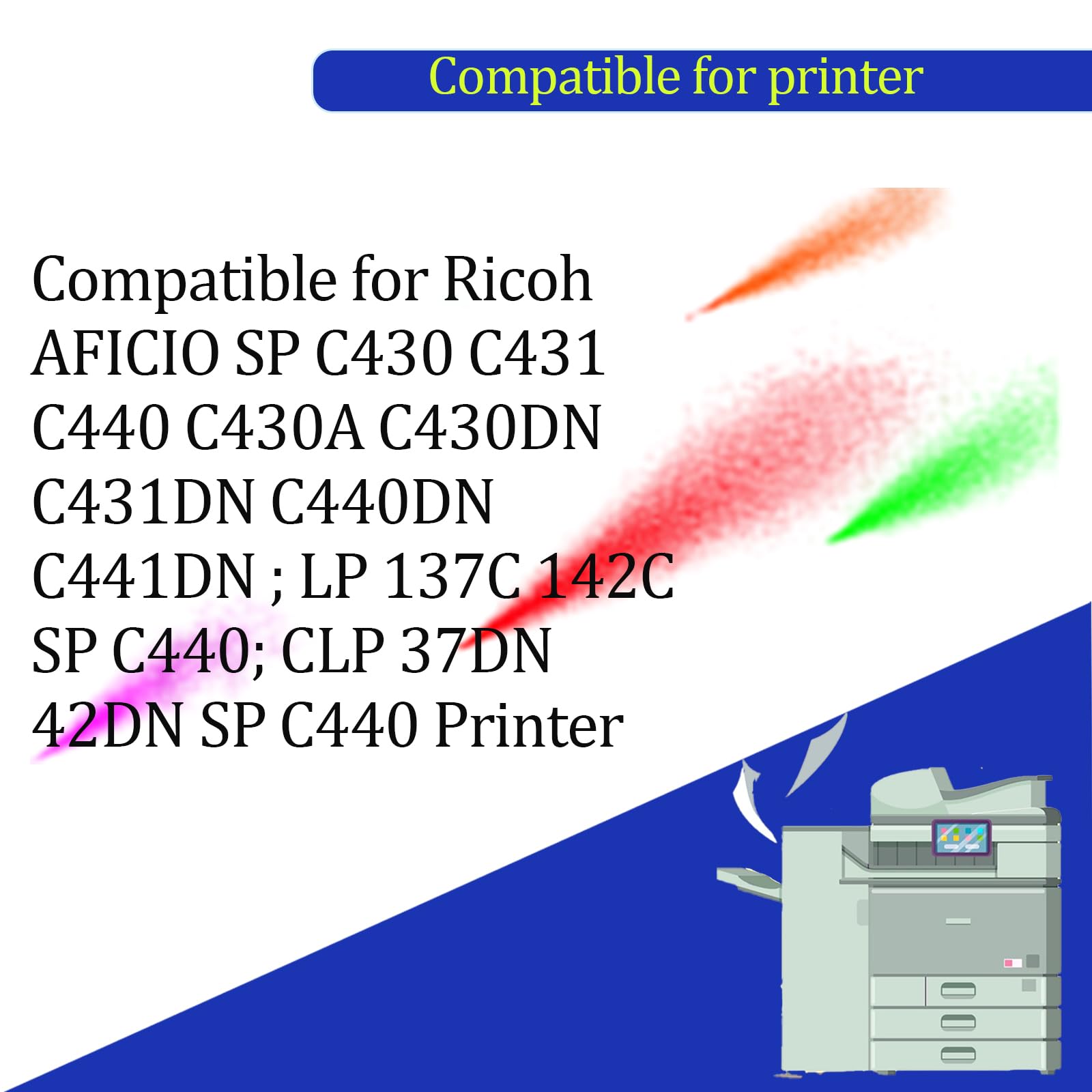 Ricoh 175425 LCL Compatible SP C430A C430DN C440DN High Yield Toner Cartridge... Ricoh Printer