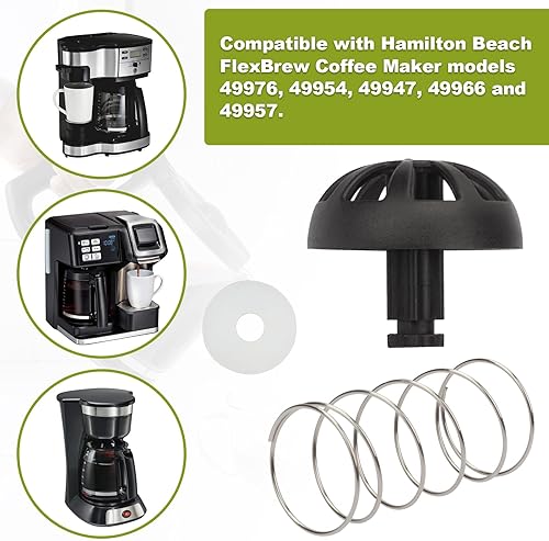 Miniatura 4 de Cesta de café para máquina de elaboración de cerveza Kit de tapón con resorte inferior de repuesto para Hamilton Beach Flexbrew 2 Way Coffee Maker