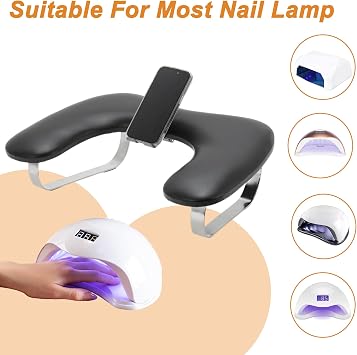 VOCOSTE Nail Arm Rest Arm Rest for Nails Nail Wrist Rest with Phone Holder