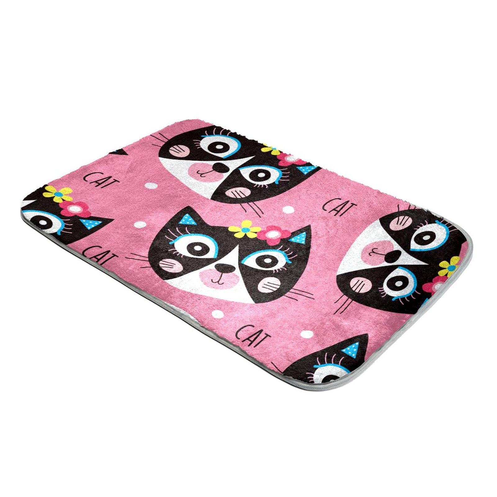 Tapis à poils longs chat et fleur pour réchauffer le sol du salon