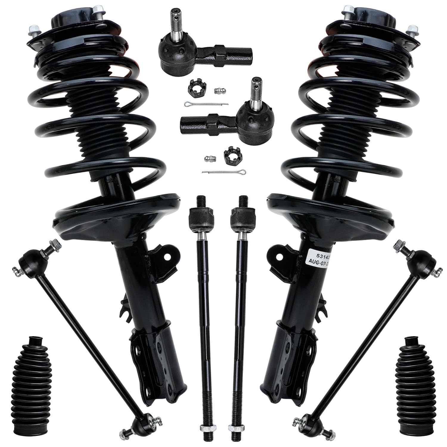 Detroit Axle - 10pc Front Suspension Kit for 1998-2003 Toyota Sienna
