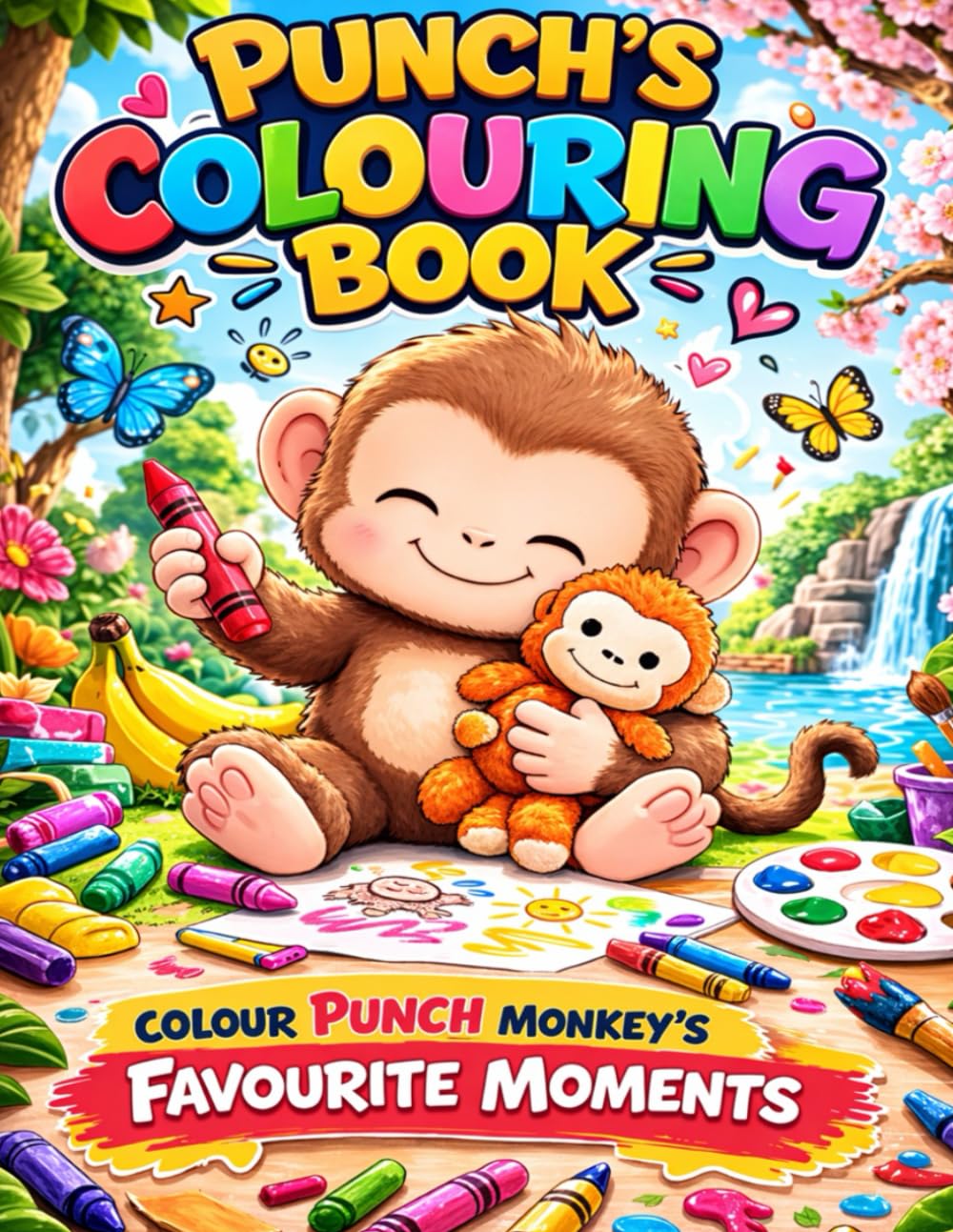 Punch the Monkey: A Cute Coloring Book: Fun Jungle Adventures for Kids Ages 3–8 (Punch Monkey's Little Library)