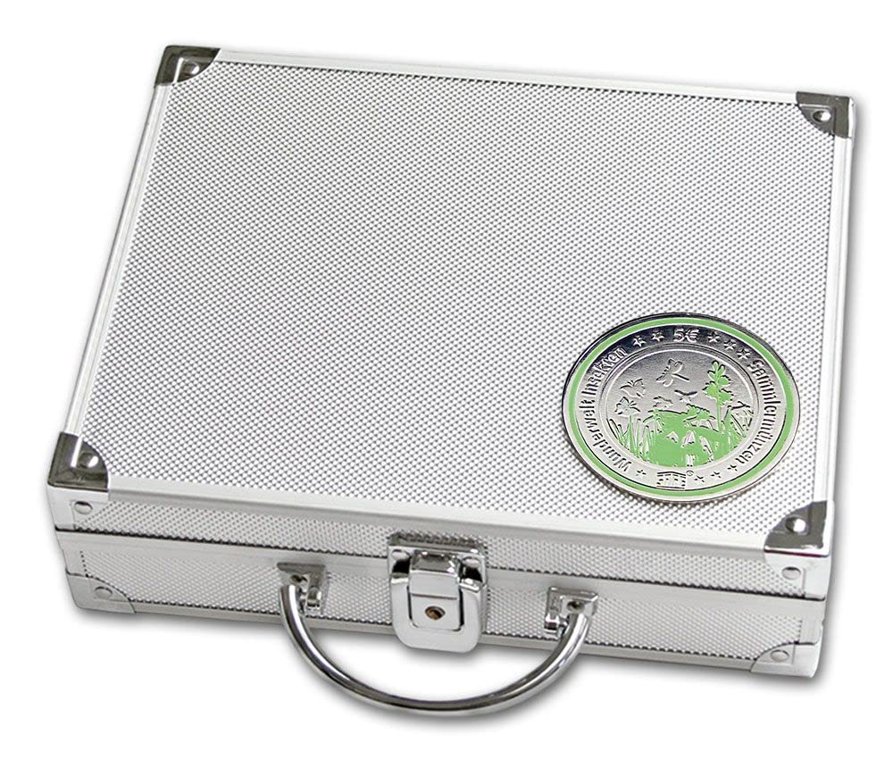 SAFE 304 - Maletín para monedas (aluminio, para 180 monedas con cápsulas, 250 x 215 x 70 mm)
