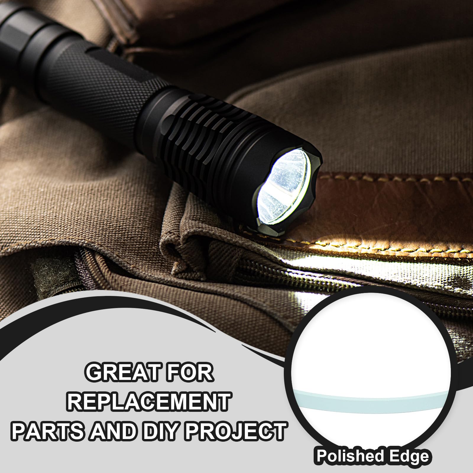 PATIKIL 2.2 Dia Lente LED, 3 Set Parti Ricambio per Torcia