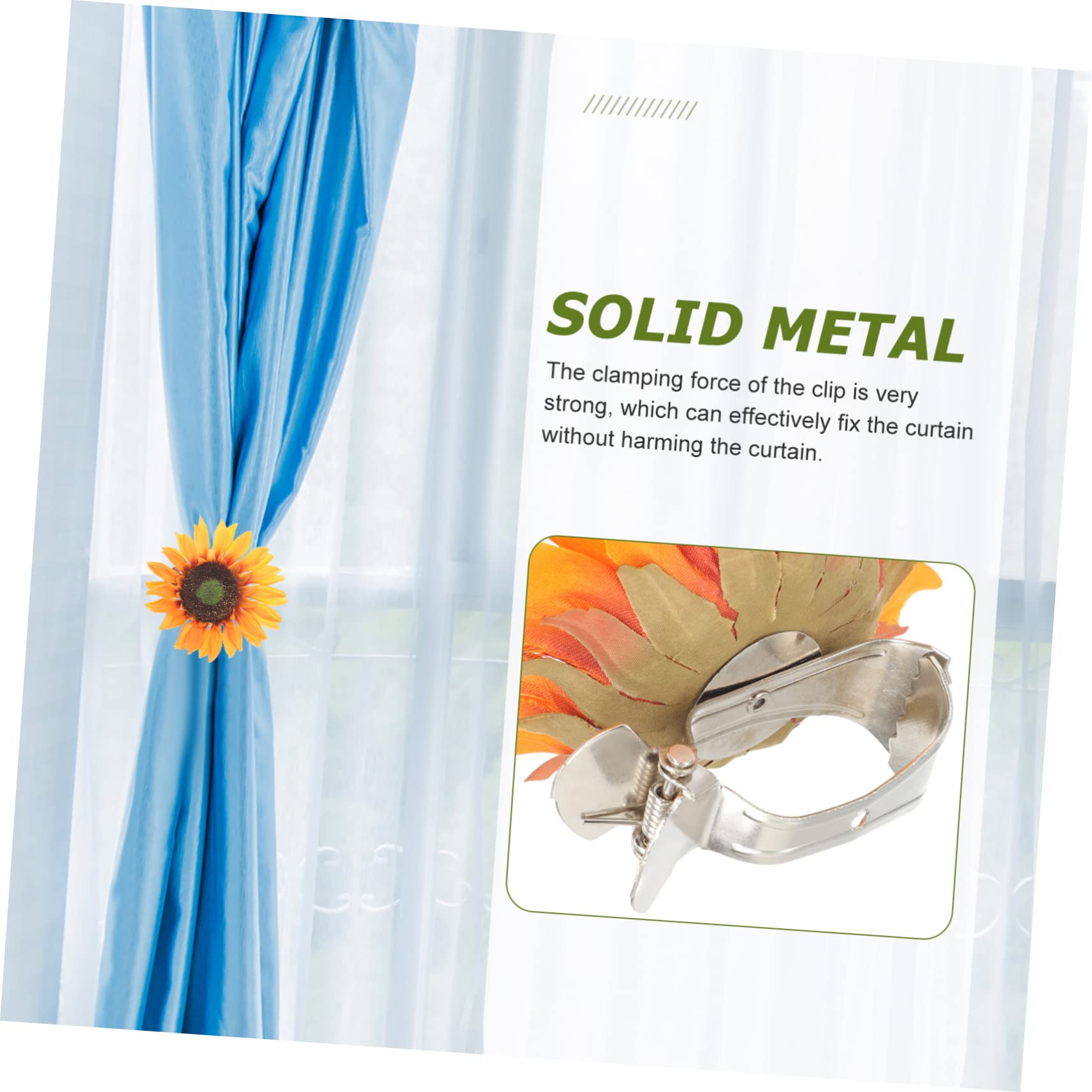 8stücke Sonnenblumen Vorhanghalterungen Dekorative Clips Für Gardinen Einfach Zu Verwenden Ohne Bohren Lösung Für Fensterdekoration