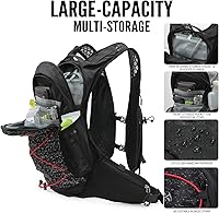 Vista 3 de IX INOXTO Hydration Pack Backpack, Lightweight Water Backpack with 2L Hydration Bladder Daypack for Men Women,Running Hydration Vest for Trail