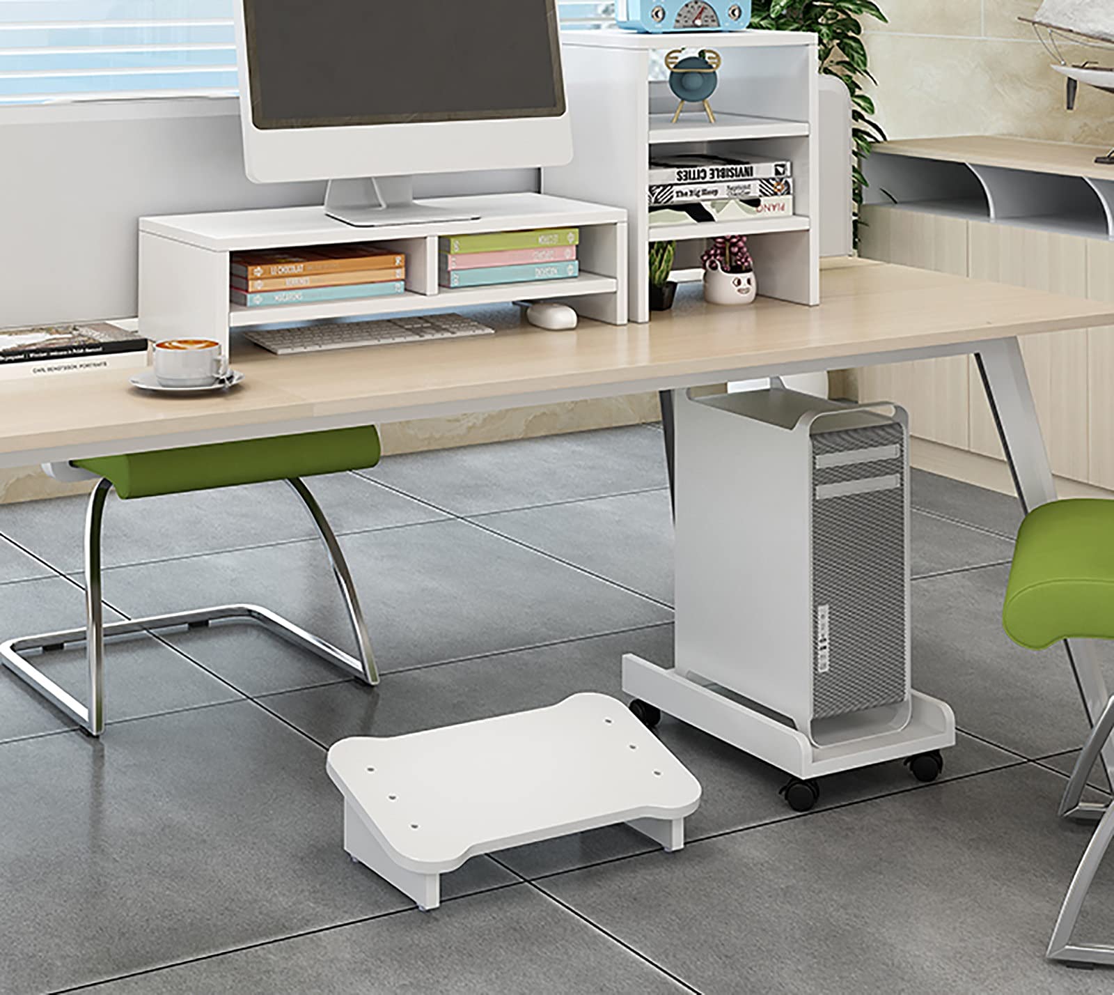 Poggiapiedi Inclinazione Legna sotto Il Poggiapiedi della Scrivania per Sedie per La Casa E L'Ufficio, Supporto Ergonomico Portatile per La Postura di Seduta Sgabello, Divano
