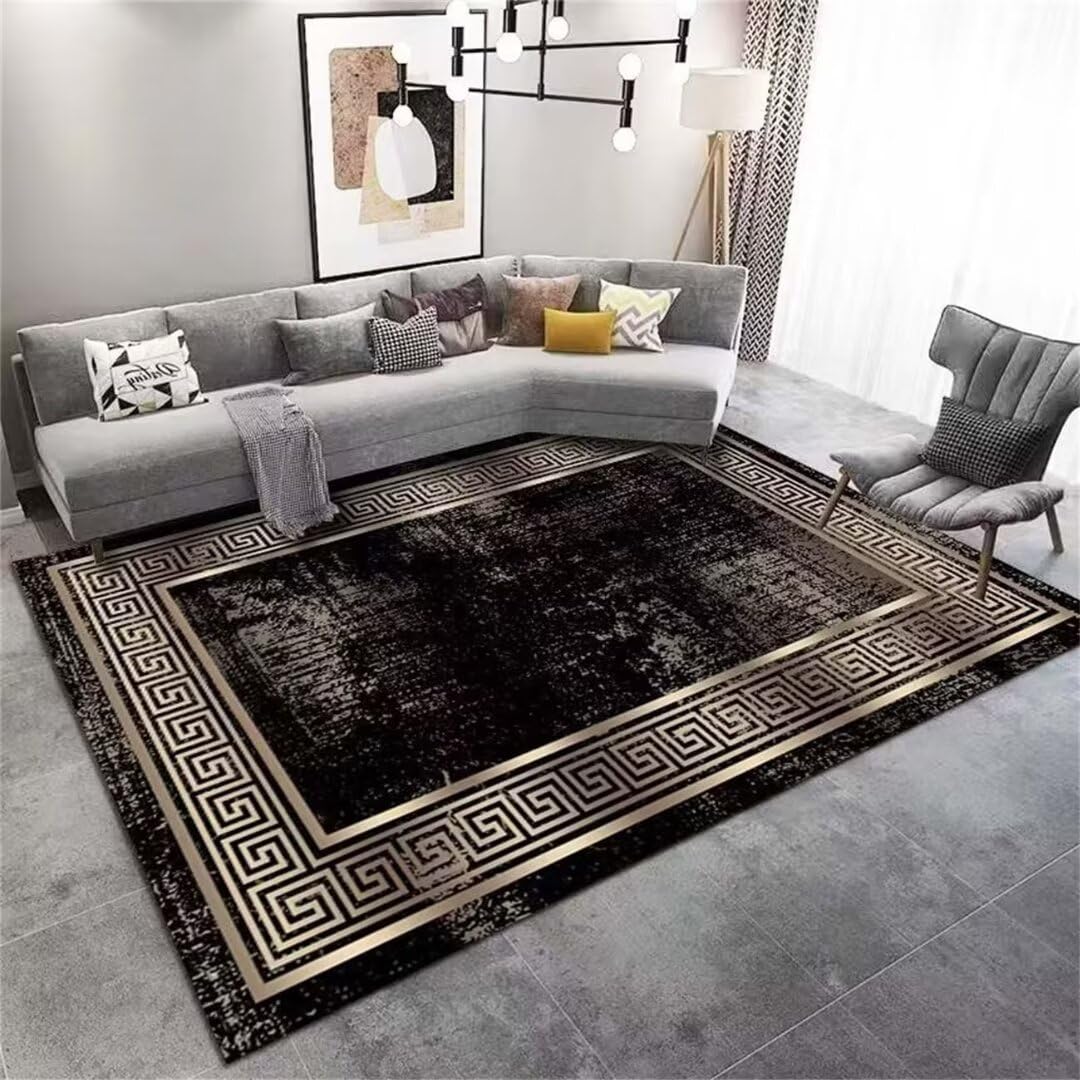Tapis enfant noir 120x160 pour coin lecture salon et chambre