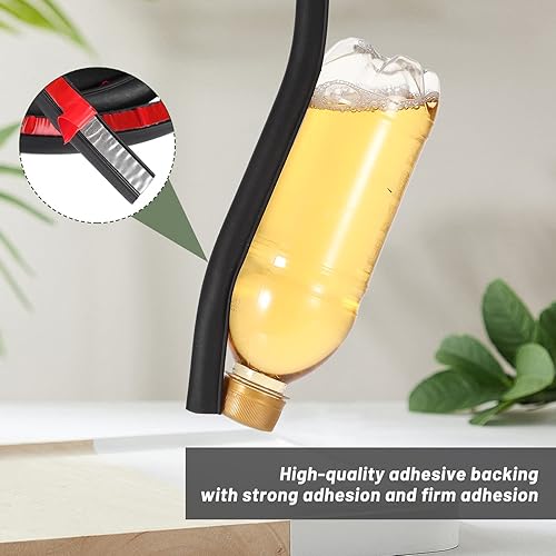 Miniatura 4 de Tira autoadhesiva de goma insonorizada de 65.6 pies para puerta, para ventanas, cable reemplazable, burlete negro, para ranura para tarjetas, sellos