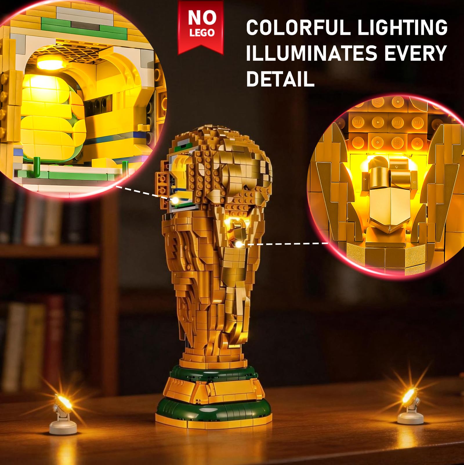 BRIKSMAX Illuminazione a LED per LEGO Editions Coppa ufficiale della Coppa del Mondo di Calcio FIFA (versione sensore di movimento a mano) 43020, set di luci compatibile per mattoncini da costruzione