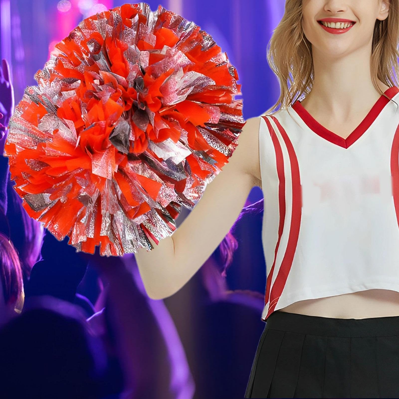 2 Stück Cheerleading mit Ergonomischem Griff für Kinder Und Erwachsene Handblume für Sportspiel Mannschaft Cheer Poms Tanzparty Handzubehör