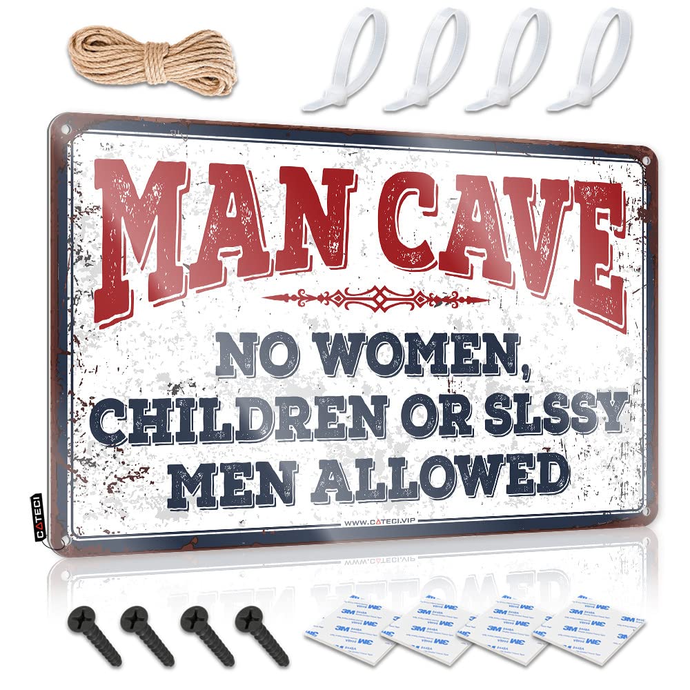 Fzfn Colour Man Cave Rules Decoration Room Decoration | Grunge Fun Decorative Wall Art(30X40cm)