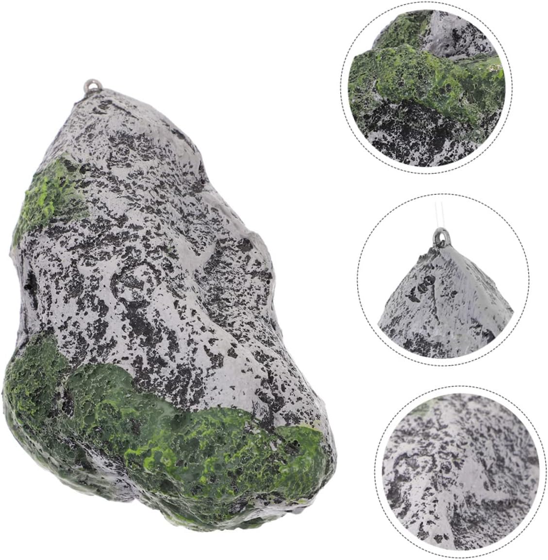 Artificial Moss, Simulated Mossy Floating Stone for Aquarium Artificial Stone Decor for Fish Tank for Aquatic Plants and Aquascaping Size with Realistic Moss Texture