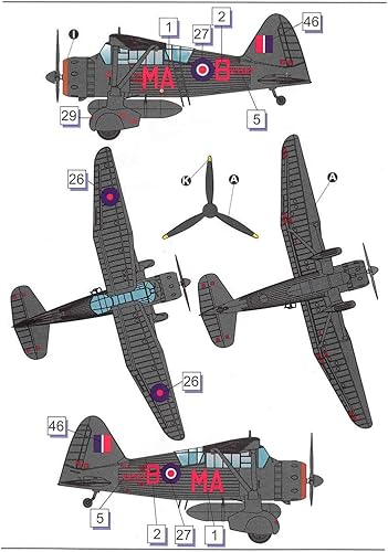 Miniatura 5 de Dora Wings DW72023 Westland Lysander MkIII SD 172 - Kit de modelo de plástico para aeronaves